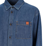 Camicia denim con tasca applicata keanu in blu Darkpark - uomo 