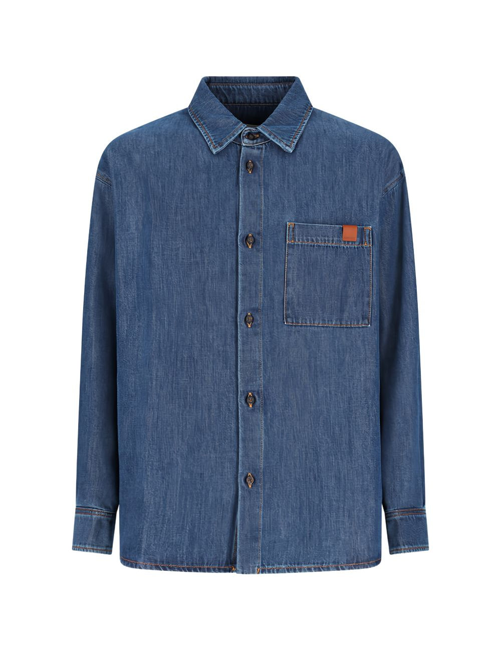 Camicia denim con tasca applicata keanu in blu Darkpark - uomo 