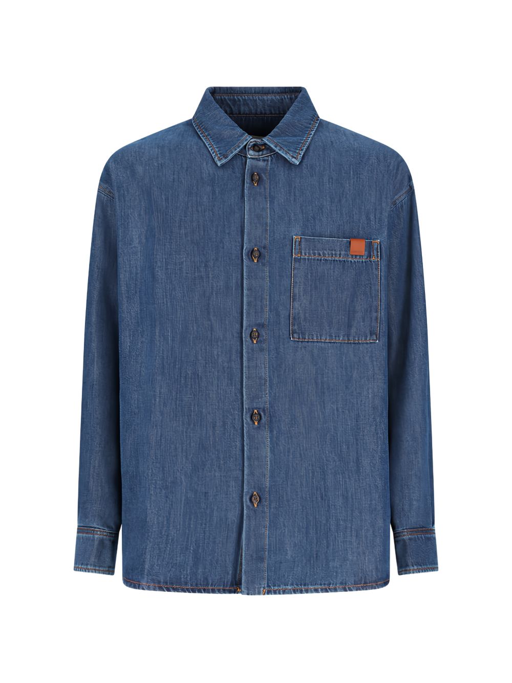Camicia denim con tasca applicata keanu in blu Darkpark - uomo 