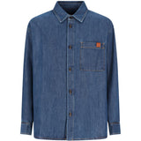 Camicia denim con tasca applicata keanu in blu Darkpark - uomo 