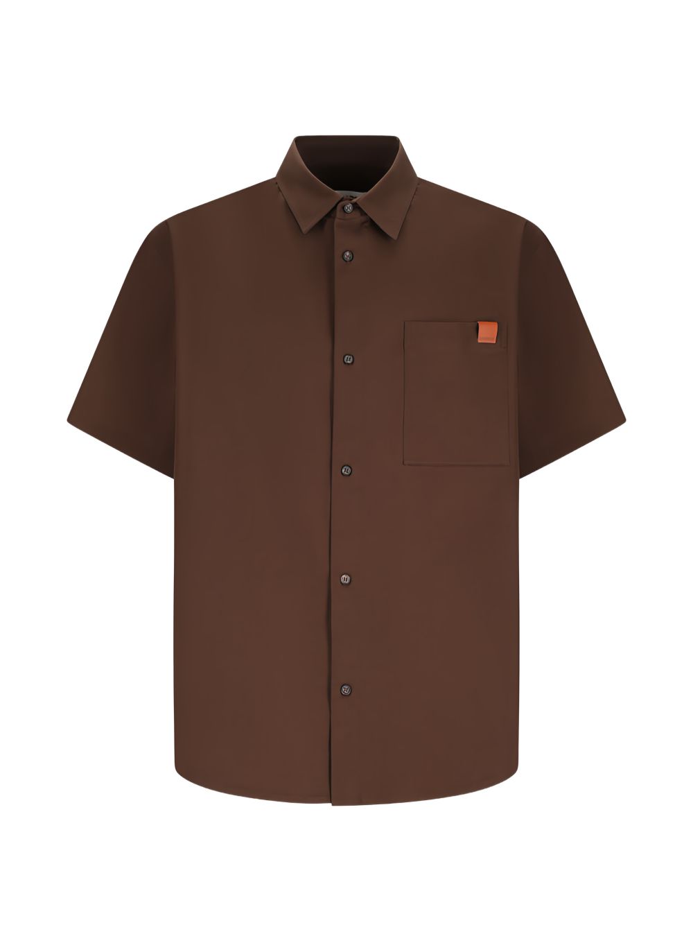 Camicia a maniche corte in popeline karl in marrone Darkpark - uomo 