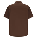 Camicia a maniche corte in popeline karl in marrone Darkpark - uomo 