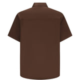 Camicia a maniche corte in popeline karl in marrone Darkpark - uomo 