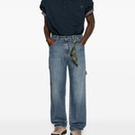 Jeans con orlo sfrangiato in blu Darkpark - uomo 