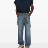 Jeans con orlo sfrangiato in blu Darkpark - uomo 