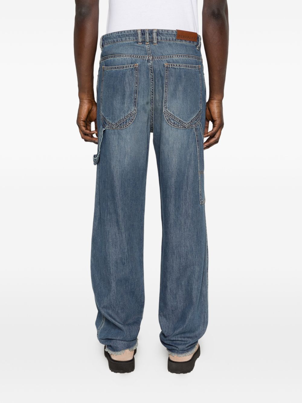 Jeans con orlo sfrangiato in blu Darkpark - uomo 