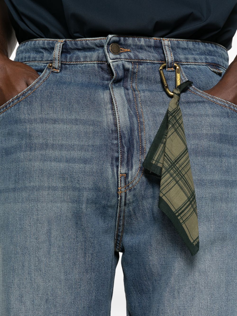 Jeans con orlo sfrangiato in blu Darkpark - uomo 