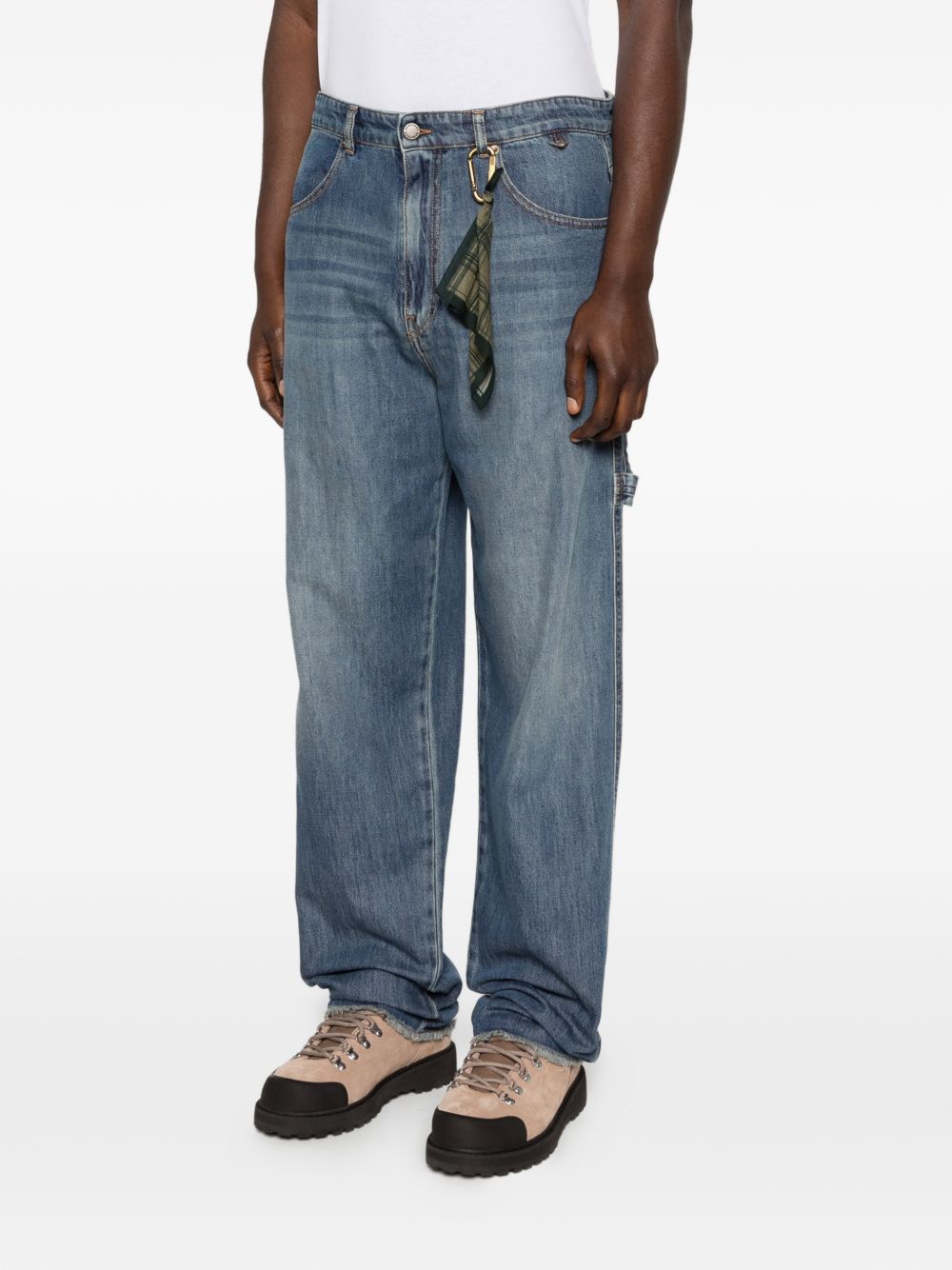 Jeans con orlo sfrangiato in blu Darkpark - uomo 