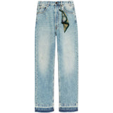 Jeans con bottoni sfilacciati in blu Darkpark - uomo 
