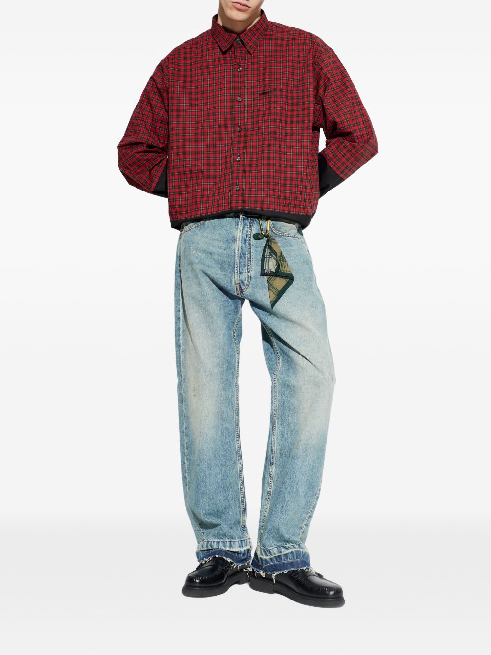 Jeans con bottoni sfilacciati in blu Darkpark - uomo 