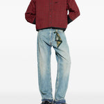Jeans con bottoni sfilacciati in blu Darkpark - uomo 