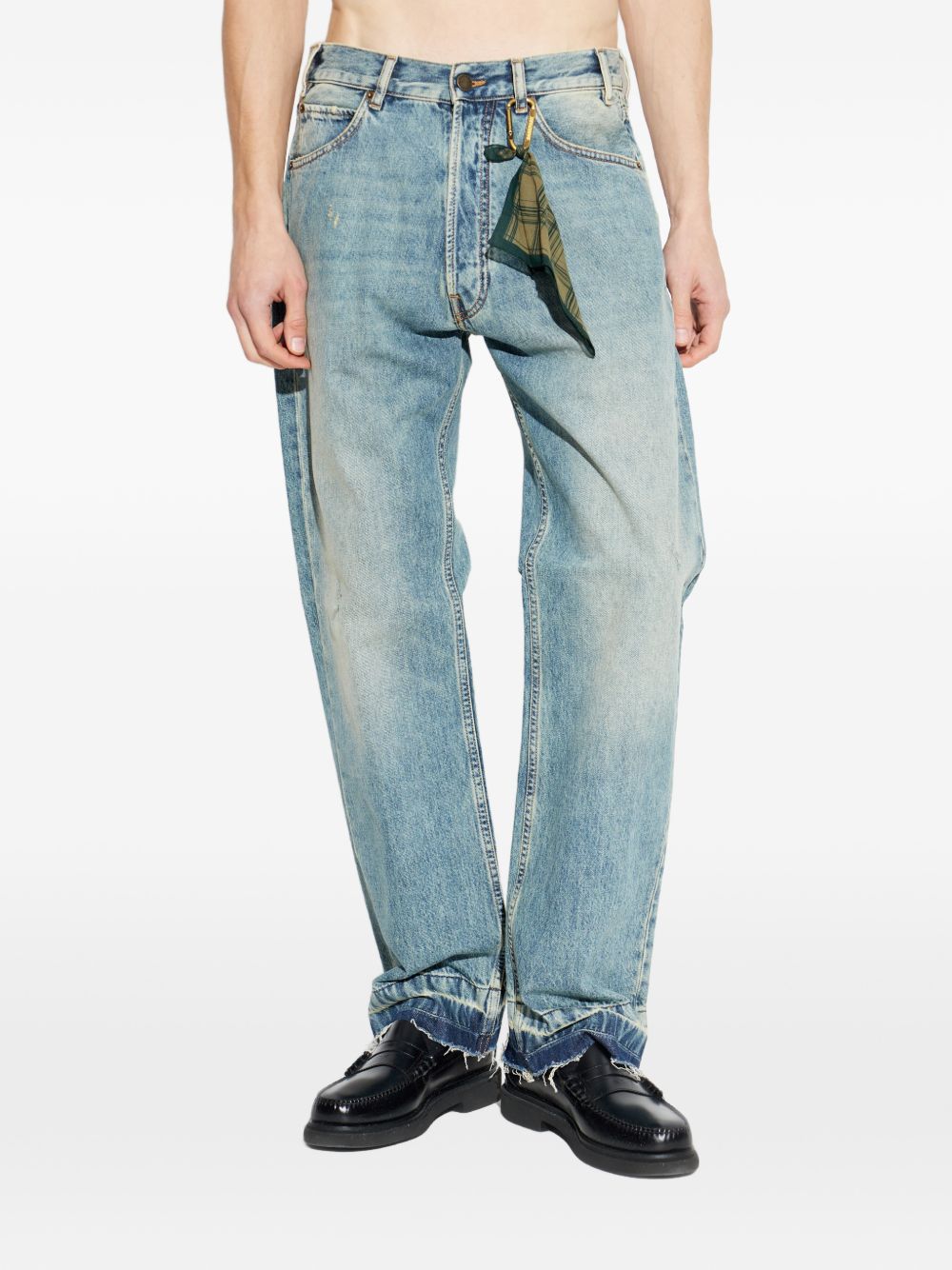 Jeans con bottoni sfilacciati in blu Darkpark - uomo 