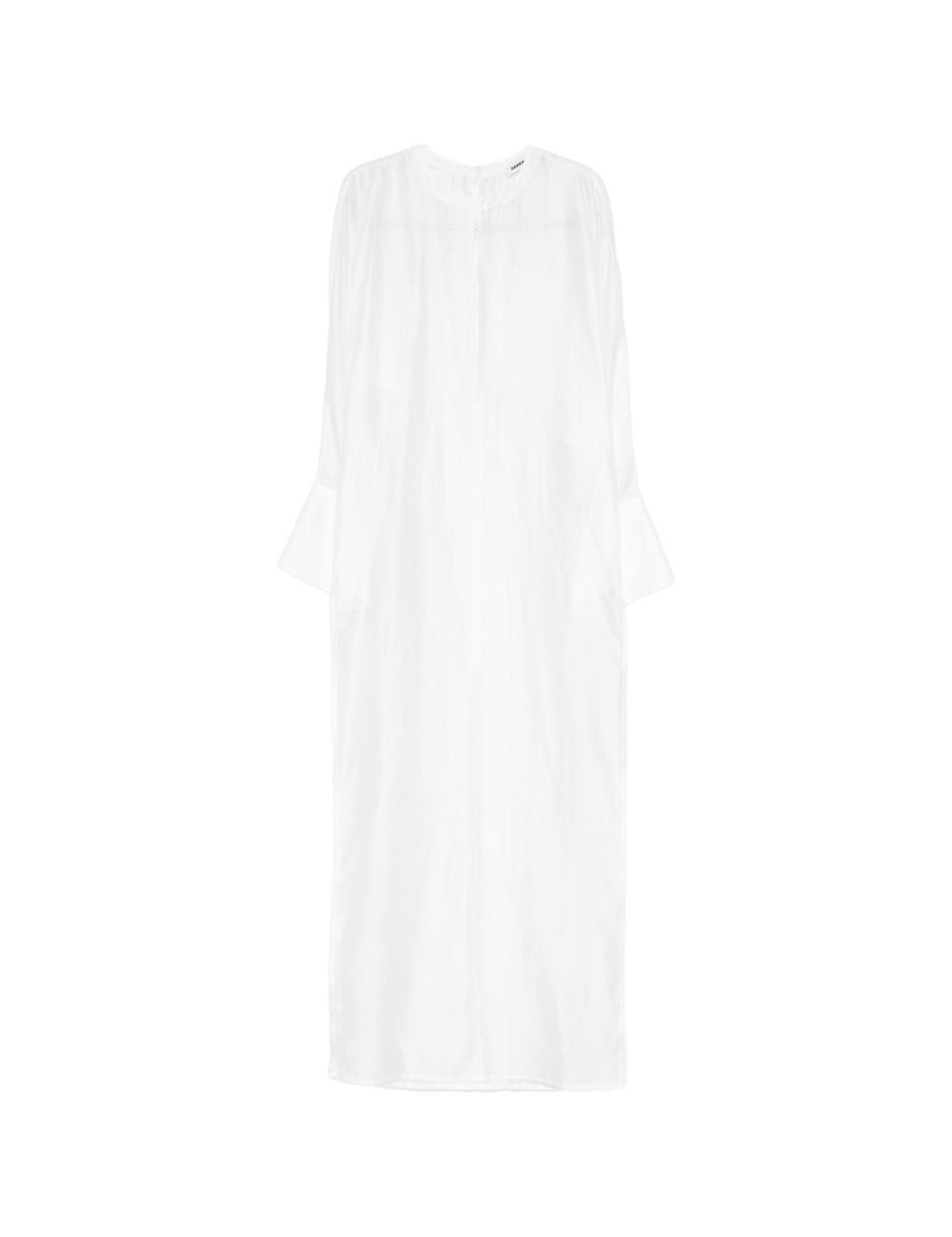 Abito lungo con polsini svasati in bianco Darkpark - donna 