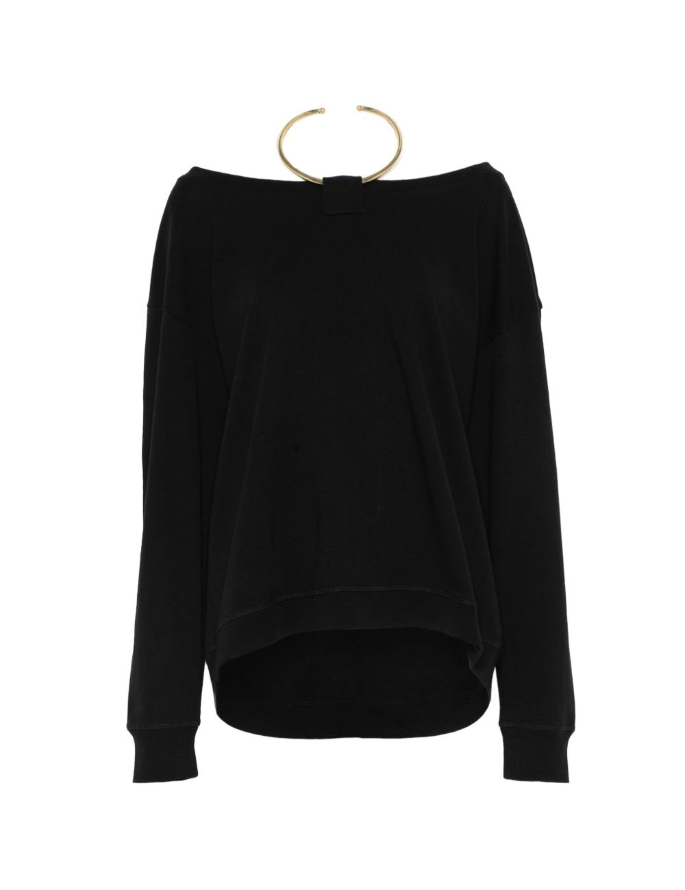 Top con scollo a barca in nero Darkpark - donna 