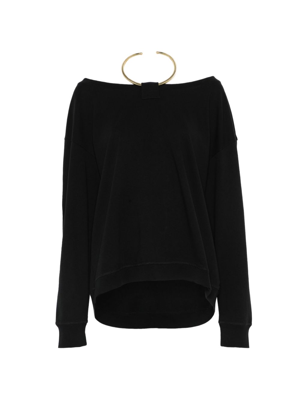 Top con scollo a barca in nero Darkpark - donna 