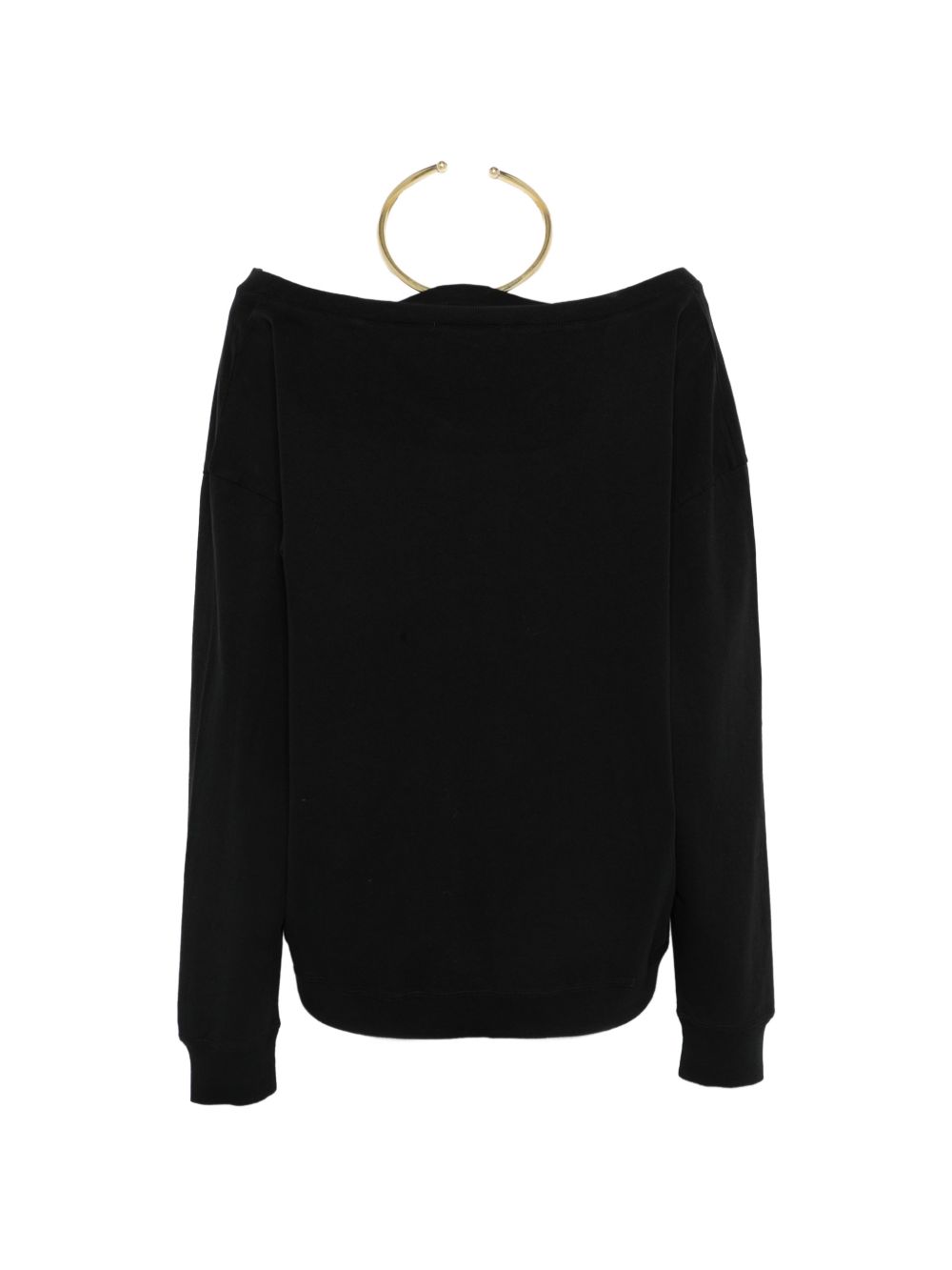 Top con scollo a barca in nero Darkpark - donna 