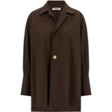 Camicia Jodie con bottone singolo in marrone Darkpark - donna 