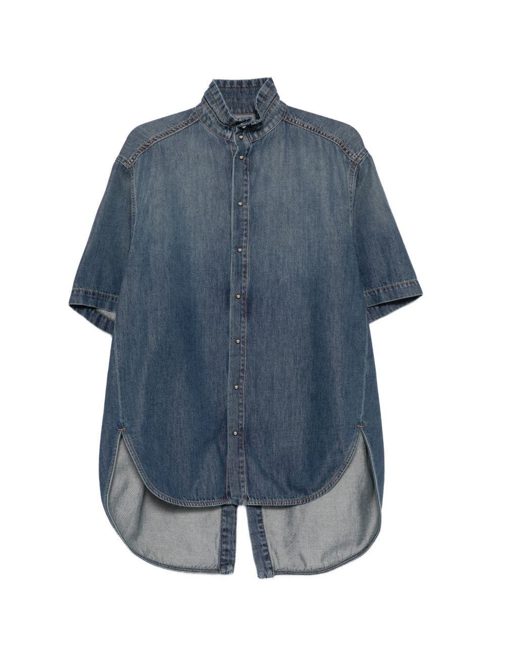 Camicia in denim a maniche corte in blu Darkpark - donna 