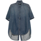 Camicia in denim a maniche corte in blu Darkpark - donna 