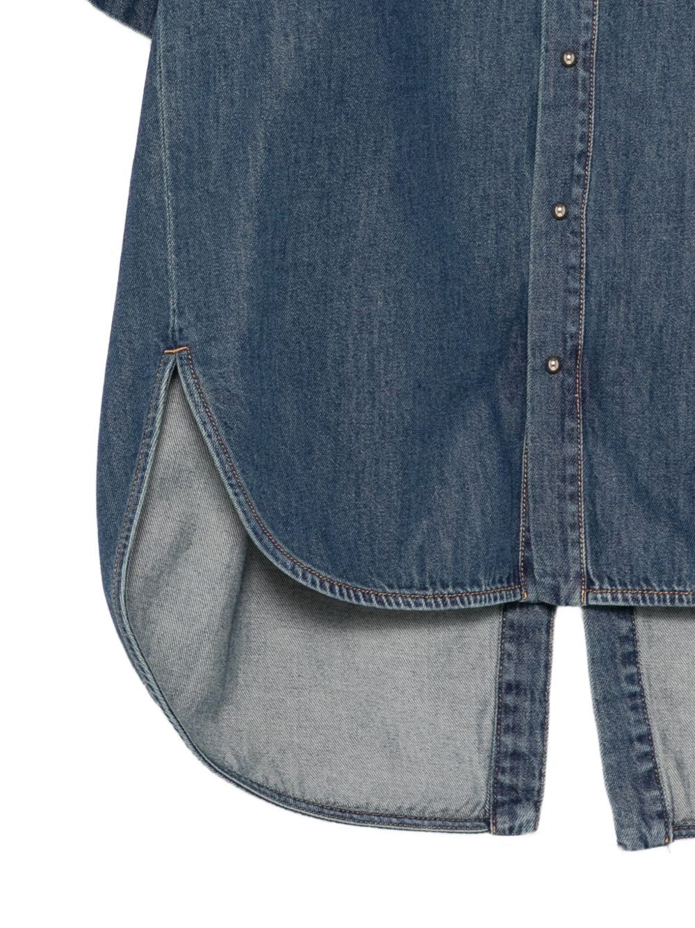 Camicia in denim a maniche corte in blu Darkpark - donna 