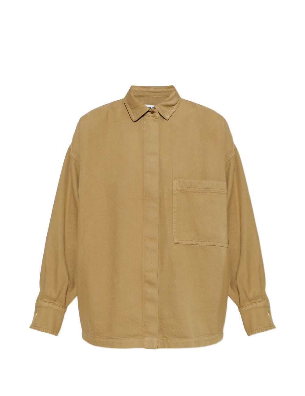 Camicia con tasca a maniche lunghe in beige Darkpark - donna 