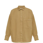 Camicia con tasca a maniche lunghe in beige Darkpark - donna 