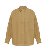 Camicia con tasca a maniche lunghe in beige Darkpark - donna 