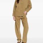 Camicia con tasca a maniche lunghe in beige Darkpark - donna 
