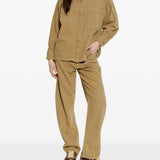 Camicia con tasca a maniche lunghe in beige Darkpark - donna 