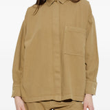 Camicia con tasca a maniche lunghe in beige Darkpark - donna 