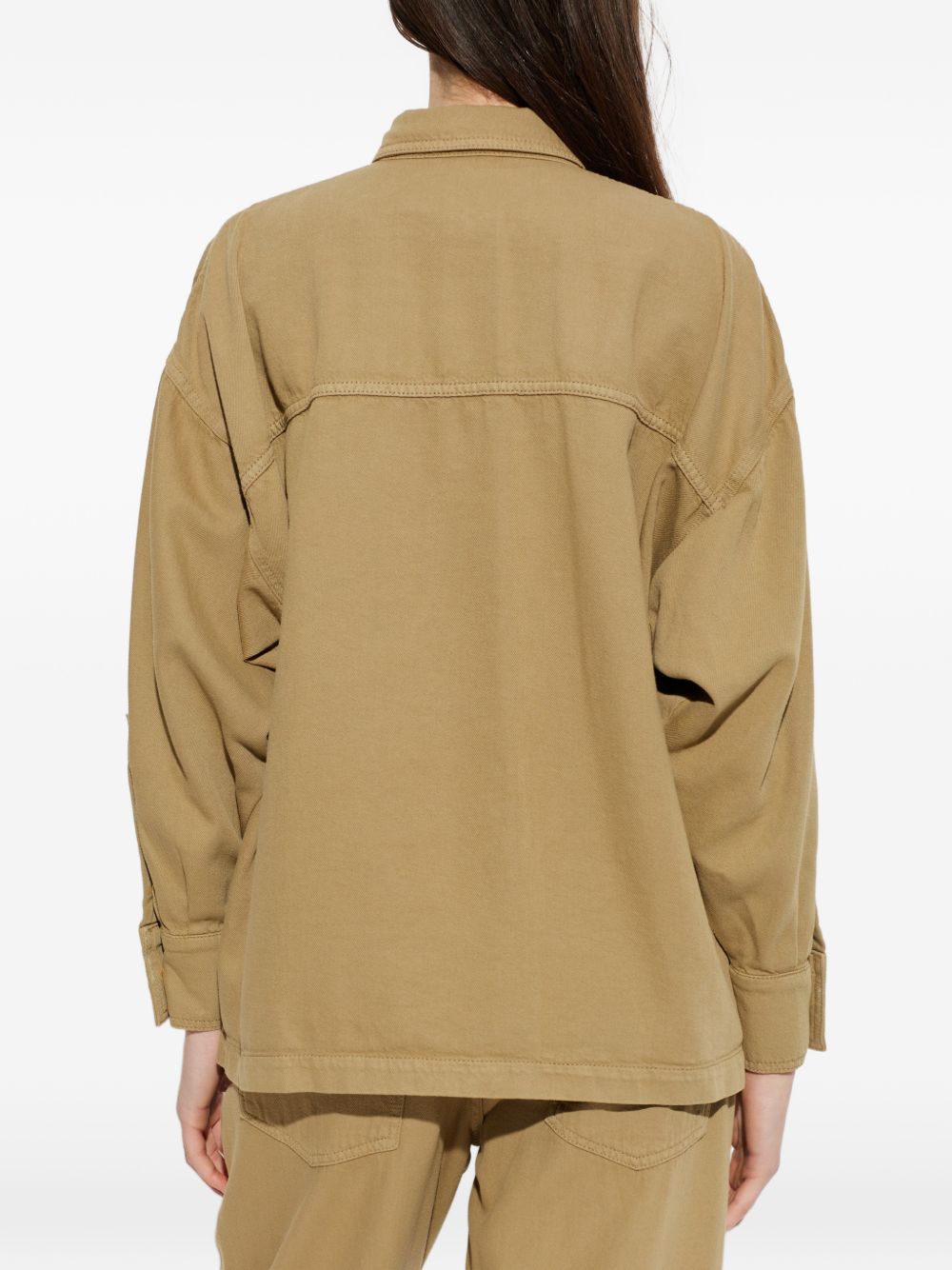 Camicia con tasca a maniche lunghe in beige Darkpark - donna 