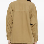 Camicia con tasca a maniche lunghe in beige Darkpark - donna 