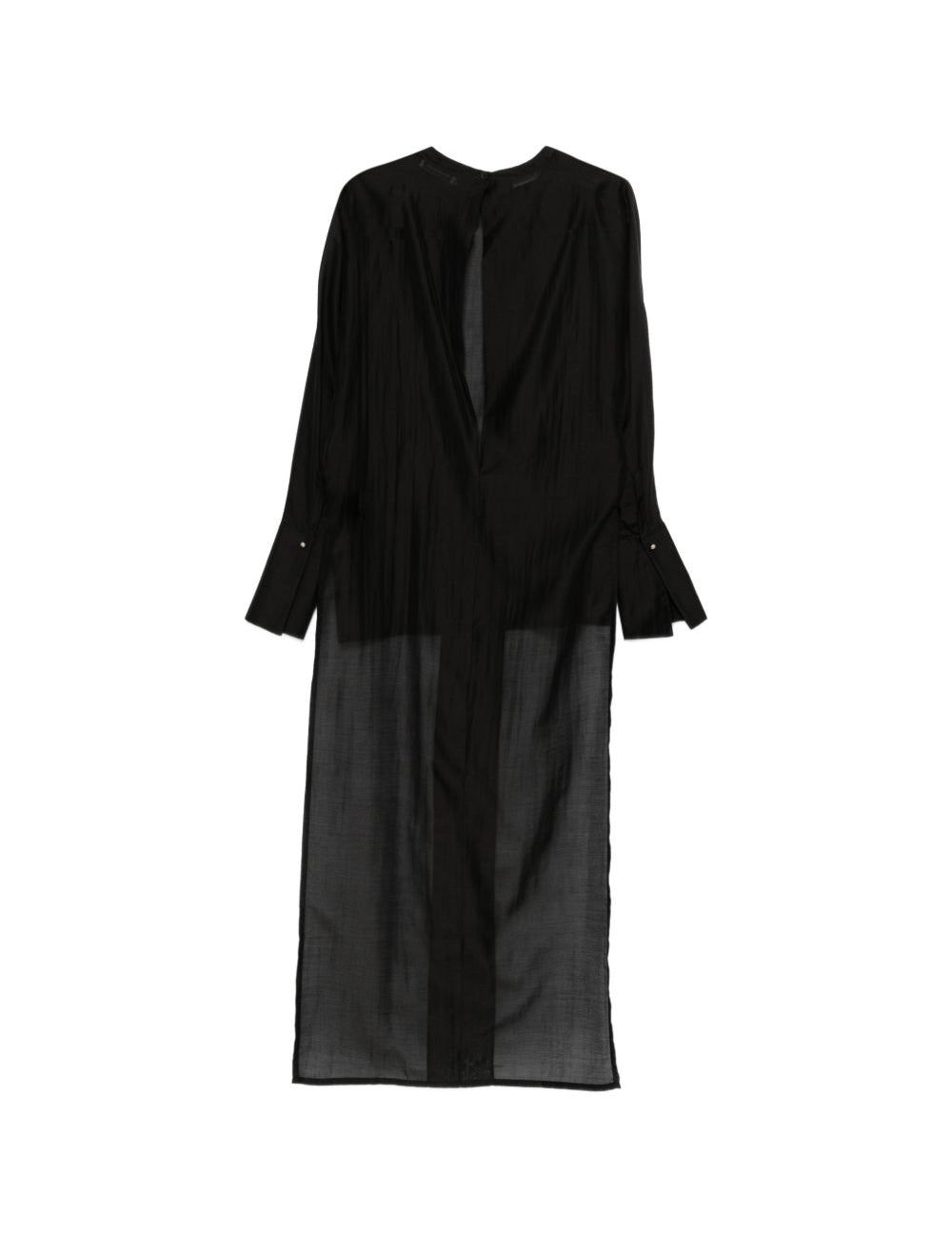 Camicia marina asmmetrica semi-trasparente in nero Darkpark - donna 