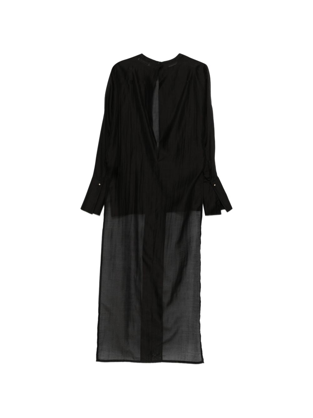 Camicia marina asmmetrica semi-trasparente in nero Darkpark - donna 