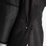 Camicia marina asmmetrica semi-trasparente in nero Darkpark - donna 