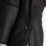 Camicia marina asmmetrica semi-trasparente in nero Darkpark - donna 