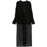 Camicia marina asmmetrica semi-trasparente in nero Darkpark - donna 