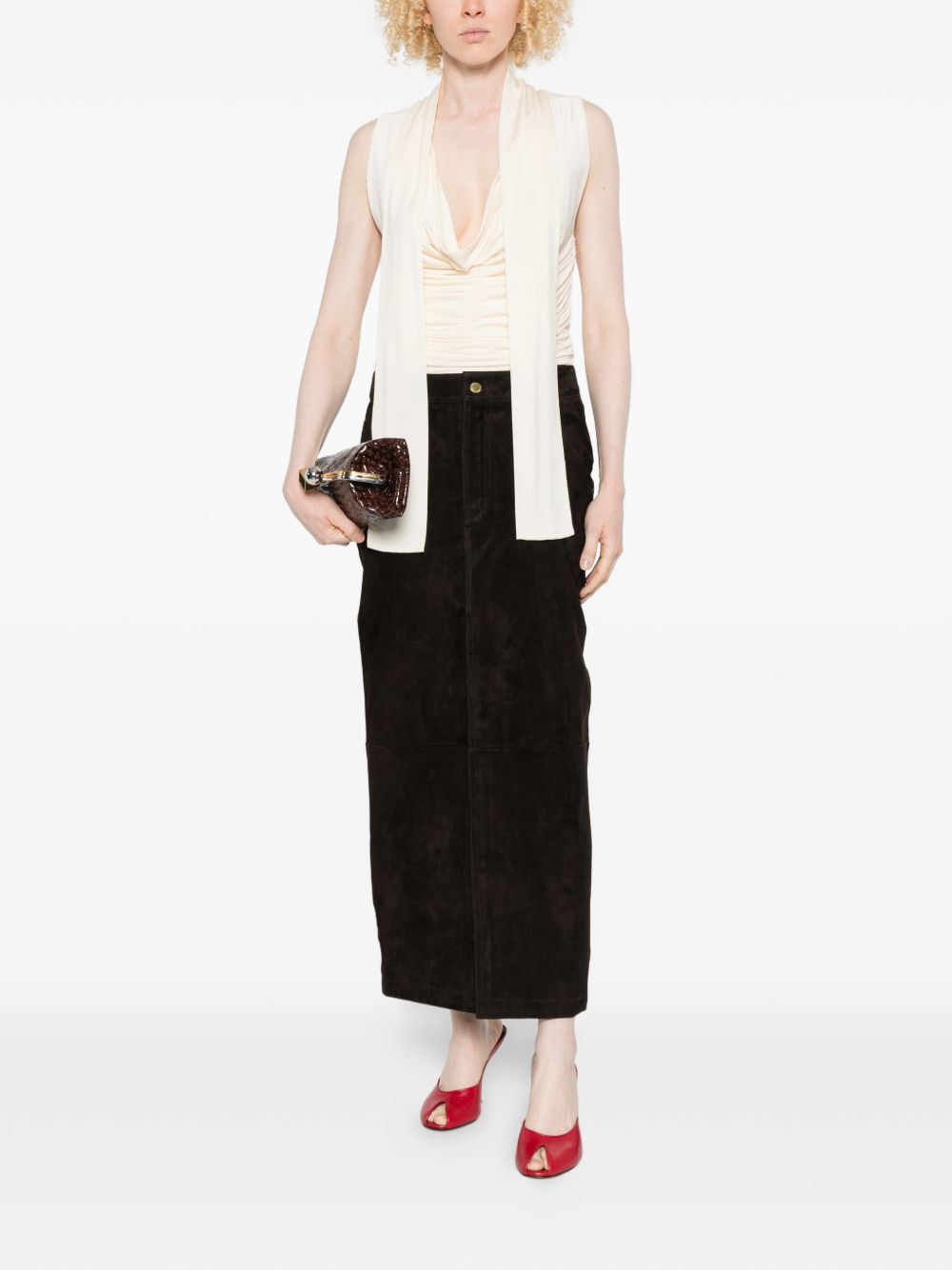 Gonna midi Erika in marrone Darkpark - donna 