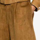 Shorts in pelle in marrone Darkpark - donna 