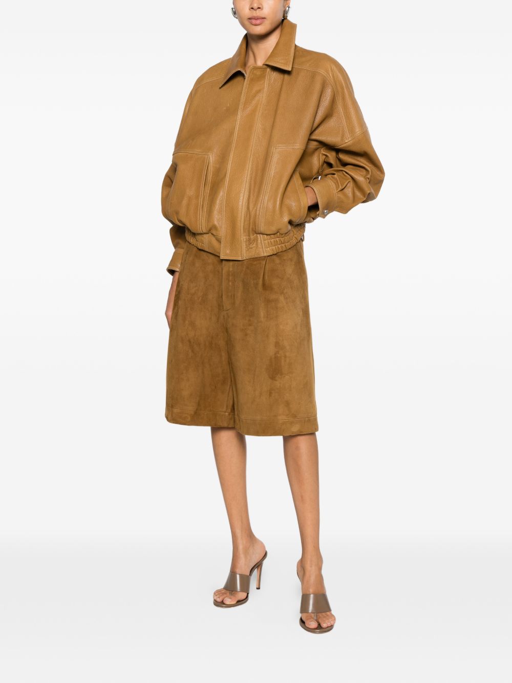 Shorts in pelle in marrone Darkpark - donna 