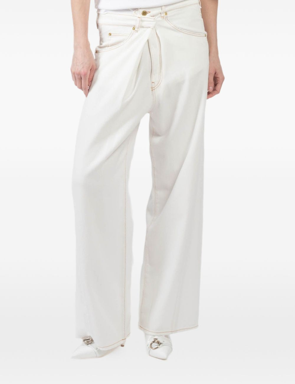 Jeans con bottoni in bianco Darkpark - donna 