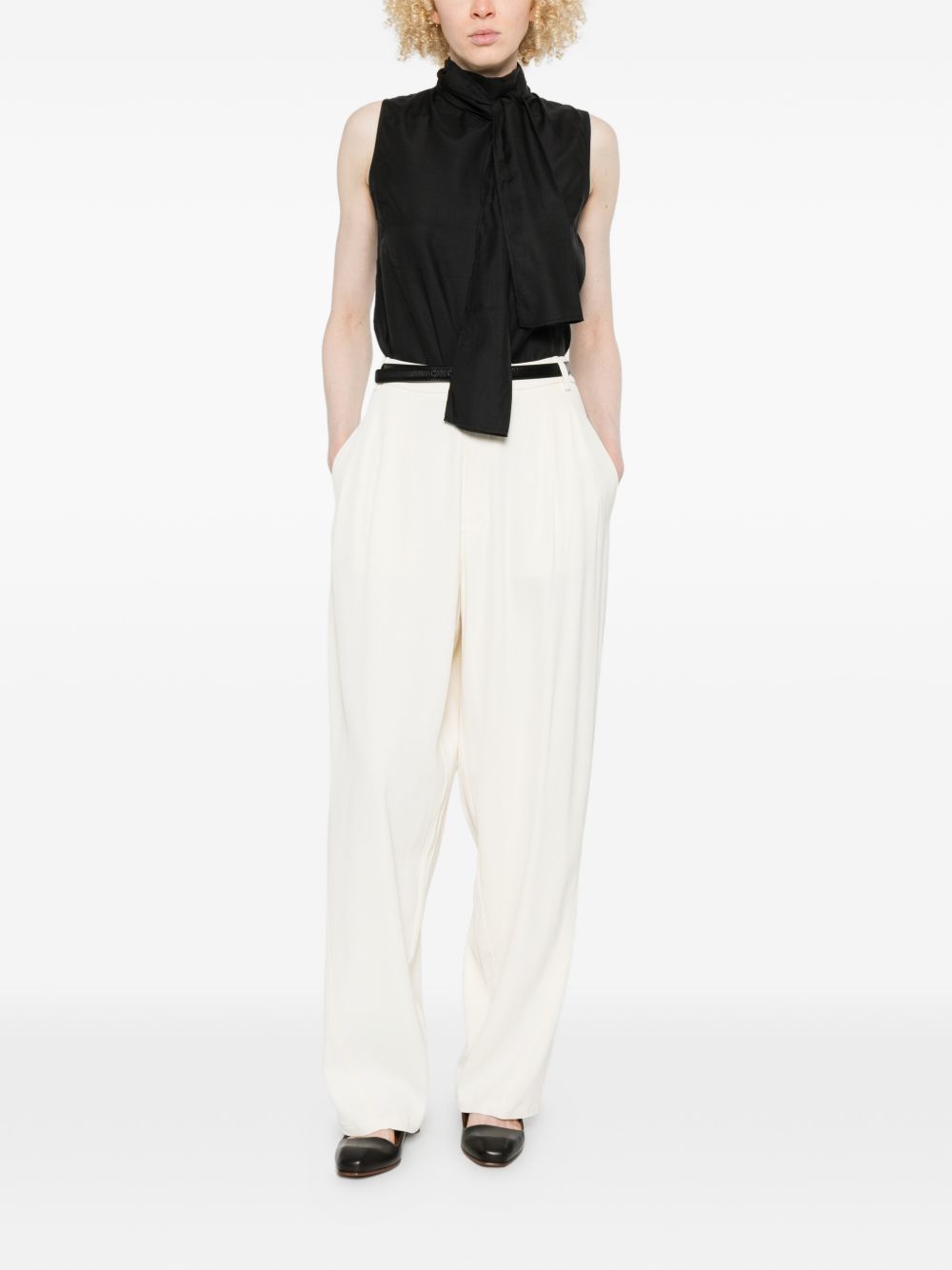 Pantaloni Phebe plissettati in bianco Darkpark - donna 
