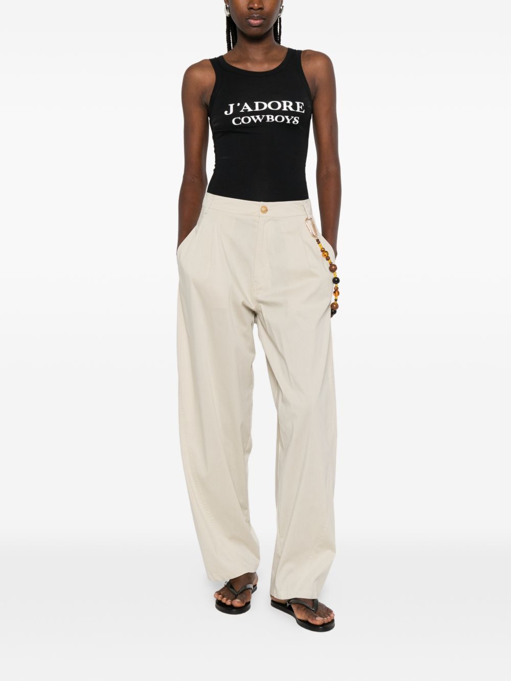Pantaloni con perline in beige Darkpark - donna 