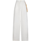 Pantaloni Phebe a gamba ampia in bianco Darkpark - donna 