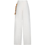 Pantaloni Phebe a gamba ampia in bianco Darkpark - donna 
