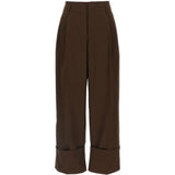 Pantaloni Diana con risvolto in marrone Darkpark - donna 