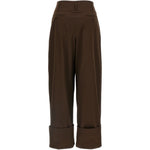 Pantaloni Diana con risvolto in marrone Darkpark - donna 