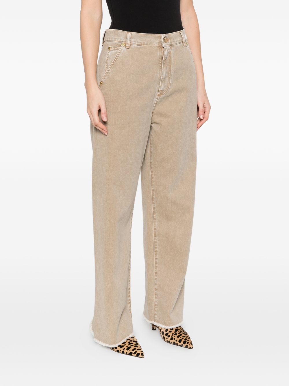 Jeans Sienna con orlo sfrangiato in beige Darkpark - donna 
