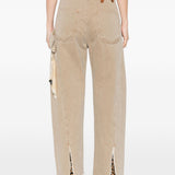 Jeans Sienna con orlo sfrangiato in beige Darkpark - donna 