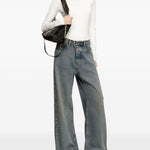 Jeans a vita bassa e gamba larga in blu Diesel - donna 